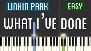 Linkin Park  What I’ve Done Piano Tutorial  Easy [upl. by Ahsiei]