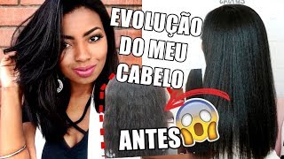 O QUE EU FIZ PARA MEU CABELO CRESCER  CABELO ALISADO Camila Nunes [upl. by Daye]