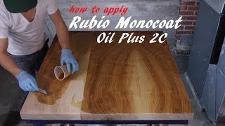 How to apply Rubio Monocoat Oil Plus 2C Pure to Ash Coffee Table [upl. by Coralie714]