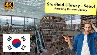 Starfield Library  Byeolmadang Library  COEX Mall  Seoul  Korea  Walking Tour  4K  ASMR [upl. by Aleak]