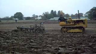 Allis chalmers M crawler And Cat D2 ploughing 3 [upl. by Ennaisoj62]