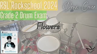 Flowers  Rockschool 2024 Grade 2 Drum Exam [upl. by Anawed]