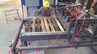 Wood Pallet Nailing Machine with 3 Nail Guns [upl. by Attenra]