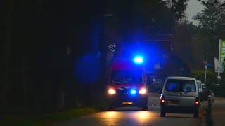 Ingetrokken Alarmering P1 Oppervlakteredteam Brandweer Jubbega 026411 met spoed naar een WO [upl. by Ynnel913]