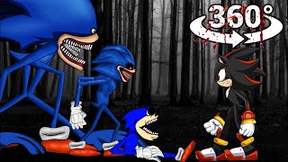 Shin Sonic Tapes vs Shadow the Hedgehog Drawing Cartoon Animation PART 1 360º VR [upl. by Aisak]