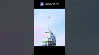 1989 Bank One  Chase  Salesforce Tower Antenna Installation  Indianapolis [upl. by Ahsikat965]