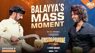 Balayyas mass moment  Unstoppable with NBK  Vijay Deverakonda  Watch on aha [upl. by Gizela208]