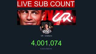 UR · Cristiano Ronaldo YOUTUBE CHANNEL  LIVE SUB COUNT [upl. by Hogg]