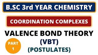 Valence Bond Theory  VBT  Coordination ComplexesII  BSC 3rd Year Chemistry [upl. by Peppel]