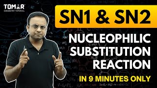 Nucleophilic substitution reaction  SN1 amp SN2 Class 12 Haloalkane and Haloarenes [upl. by Jael]