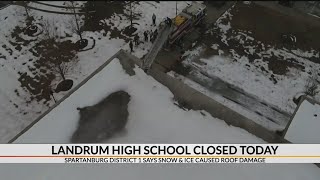 Landrum High School closed for roof damage [upl. by Adham67]