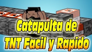 Minecraft  Como hacer una catapulta de TNT [upl. by Atalanti]