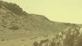 Aerial object over Mars Jezeros crater rim [upl. by Sire834]