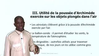 8èA Physique leçon2 Principe dArchimède appliqué aux gaz [upl. by Vivyan]