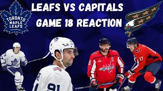 Leafs vs Capitals Game 18 Reaction [upl. by Roer]