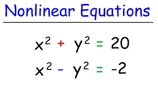 How To Solve Systems of Nonlinear Equations [upl. by Solitta]