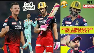 VIRAT KOHLI GOLDEN DUCK 🦢 STOINIS ANGRY ON UMPIRE  KOHLI EXPRESSIONS😂 [upl. by Aissatsan350]