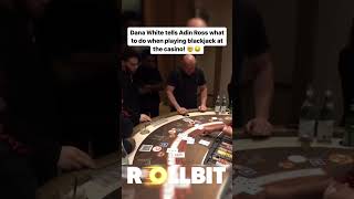 Dana White Coaches Adin Ross When Playing Blackjack At The Casino blackjack danawhite gambling [upl. by Mobley]