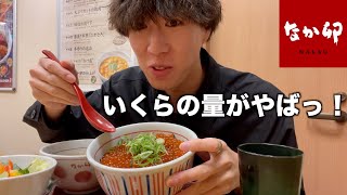 【丼、うどん】なか卯で新発売の天然いくら丼を食べに来たらとんでもないいくらの量でした [upl. by Ayifas336]