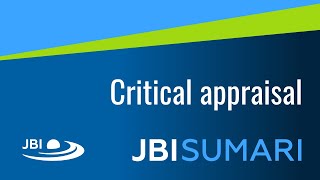 13 JBI SUMARI Tutorial Critical appraisal [upl. by Aikit]