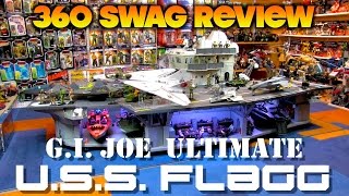 80s Playset Review GI Joe ULTIMATE USS FLAGG Aircraft Carrier 1985  custom base [upl. by Sileas]