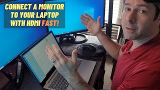 How To Connect a Monitor to a Laptop With HDMI Quick amp Easy [upl. by Neyuh257]