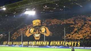 Choreo Borussia Dortmund Málaga CF 32 BVB Spenden Mosaico Südtribüne Westfalenstadion [upl. by Hillhouse]