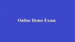 Demo Online Exam [upl. by Sedinoel975]