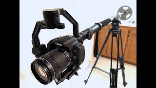 Zhiyun Crane 2 as a cranejib on a monopod with a tripod and more [upl. by Cj]