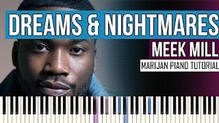 How To Play Meek Mill  Dreams And Nightmares Intro  Piano Tutorial  Sheets [upl. by Burnaby]