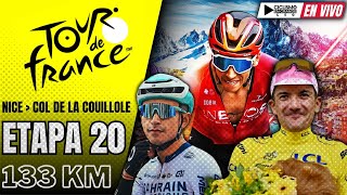 🔴EN VIVO 🚵‍♂️TOUR DE FRANCIA 🟡ETAPA 20  133 KM 🚵‍♂️ [upl. by Ennalyrehc]