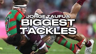 JORGE TAUFUA BIGGEST TACKLES [upl. by Buzzell789]