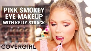 Pink Smokey Eye Makeup Look with Kelly Strack  COVERGIRL [upl. by Latif]