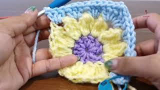 Tutorial Girasol granny square [upl. by Stockton]