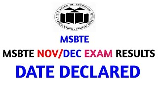 MSBTE NovDec Repeater Exam Result Update  Result Date Declared  msbte Latest Update check [upl. by Yffub]