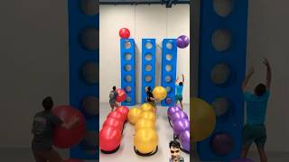 Exercise ball 🎱 challenge who win 🏆  Purple  yellow amp red balloon challenge funjump balloon [upl. by Lexa]