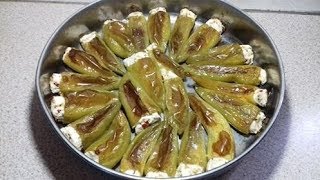 Speca te Mbushura me Gjize ne Furre  Baked peppers filled with cottage cjeese [upl. by Elly]