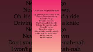 IV entertainment mizzo only you Let me love you lyrics Justin Bieber song shorts lyrics viral [upl. by Duwad]