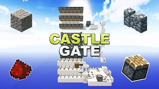 Minecraft  Automatic Castle Gate  Burgtor  Tutorial 117 [upl. by Hayidah]