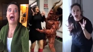 SCARECAM Pranks Reaction 2023 55Funny Scare PranksJumpscareFunny VideosUltrascareImpressions [upl. by Bellanca]