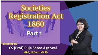 CS EXECUTIVE SBEC SOCIETIES REGISTRATION ACT 1860 in HINDI Part 1 Full Lectures [upl. by Veron]