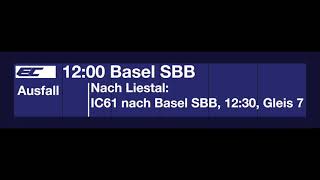 BLS TTS Ausfallmeldung zum EuroCity nach Basel SBB Personaldisposition [upl. by Orsa110]