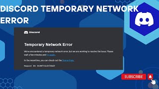 How To Fix Discord Temporary Network Error In Windows [upl. by Iruyas547]