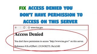 Fix Access Denied You Dont Have Permission To Access On This Server [upl. by Nallad]