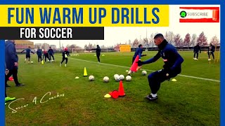 🔰 📢Fun Warm Up Drills For Soccer  Amazing Warm up Drills [upl. by Seka]