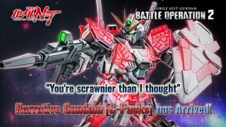 MOBILE SUIT GUNDAM BATTLE OPERATION 2 – Narrative Gundam CPacks [upl. by Nivrag]