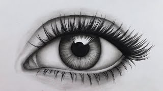 How to Draw Hyper Realistic Eyes  Easy way to draw a realistic eye for Beginners step by step [upl. by Lebanna]