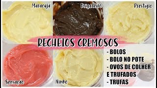 5 Recheios cremosos para Bolos Ovos de páscoa de colher Trufas Cones e Bolo no pote  RECEITA [upl. by Doty938]