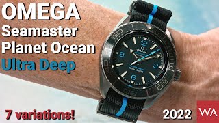 OMEGA Seamaster Planet Ocean Ultra Deep 6000 meter  20000 feet waterproof 7 variations [upl. by Sybilla]