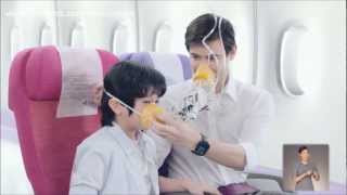 Thai Airways Safety Demonstration Video 2012 [upl. by Sayres]